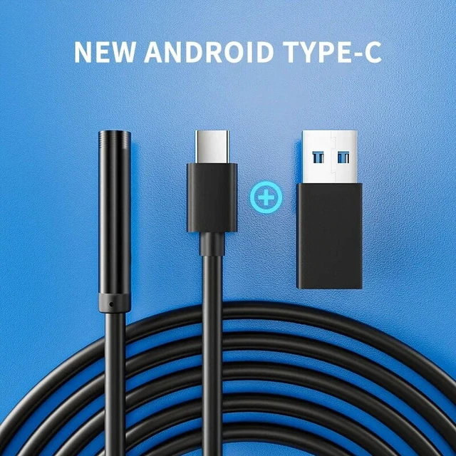 Main image of 7.0MM TYPE-C Endoscope Camera IP67 Waterproof 6 LEDs Adjustable USB Android Flexible Inspection Borescope Cameras for Phone PC