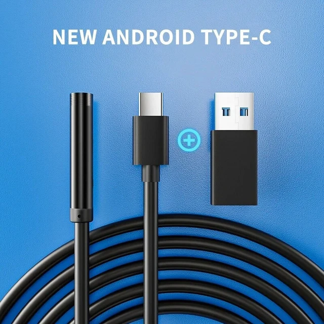 Alt view image 3 of 7 - 7.0MM TYPE-C Endoscope Camera IP67 Waterproof 6 LEDs Adjustable USB Android Flexible Inspection Borescope Cameras for Phone PC