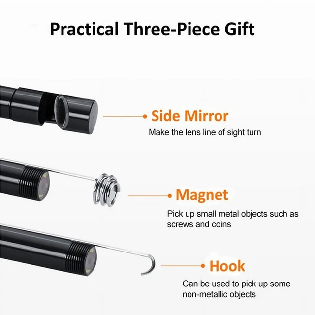 Alt view image 5 of 7 - 7.0MM TYPE-C Endoscope Camera IP67 Waterproof 6 LEDs Adjustable USB Android Flexible Inspection Borescope Cameras for Phone PC