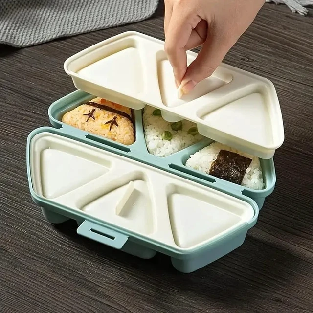 Alt view image 3 of 7 - 6 Grids Sushi Mould Triangle Bento Box Kitchen Party Supply Mold Tool Onigiri Rice Ball Bento Machinenori Kitchen Accessories