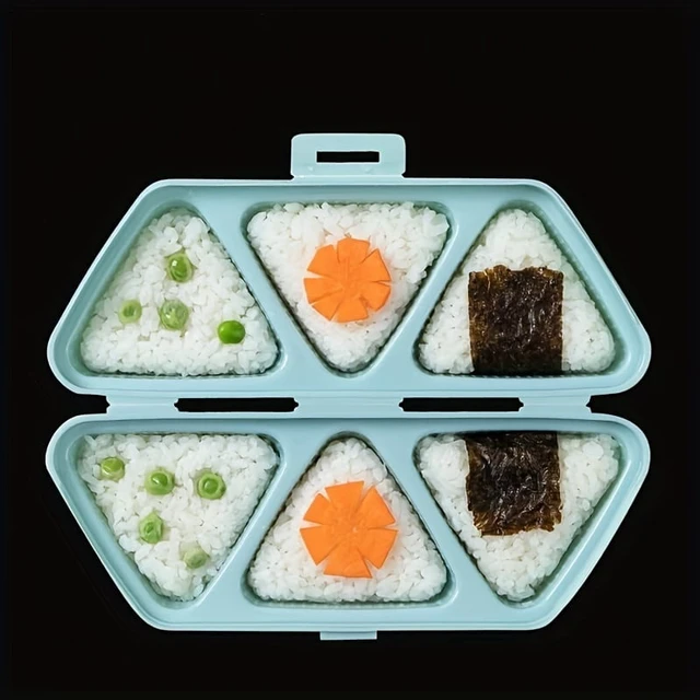 Alt view image 4 of 7 - 6 Grids Sushi Mould Triangle Bento Box Kitchen Party Supply Mold Tool Onigiri Rice Ball Bento Machinenori Kitchen Accessories