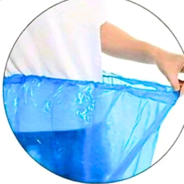 Alt view image 2 of 7 - 1-20pcs Disposable Raincoat Pants Portable Splash Proof Split Raincoat Outdoor Travel Drifting Cycling Feet-wrapped Rain Pants