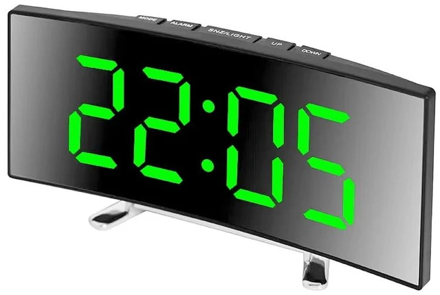 Main image of Electronic Alarm Clock Noiseless Design Digital LED Large Display Mirror Electronic Clock Digital Alarm Clock LED Mirror Clocks