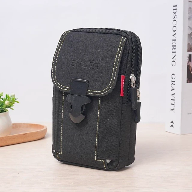 Alt view image 5 of 7 - Man Belt Pouch Mobile Phone Bag for Men Phone Holster Bag Molle Waist Bag Pack Small Tactical Duty Belt Backpack Card Holder