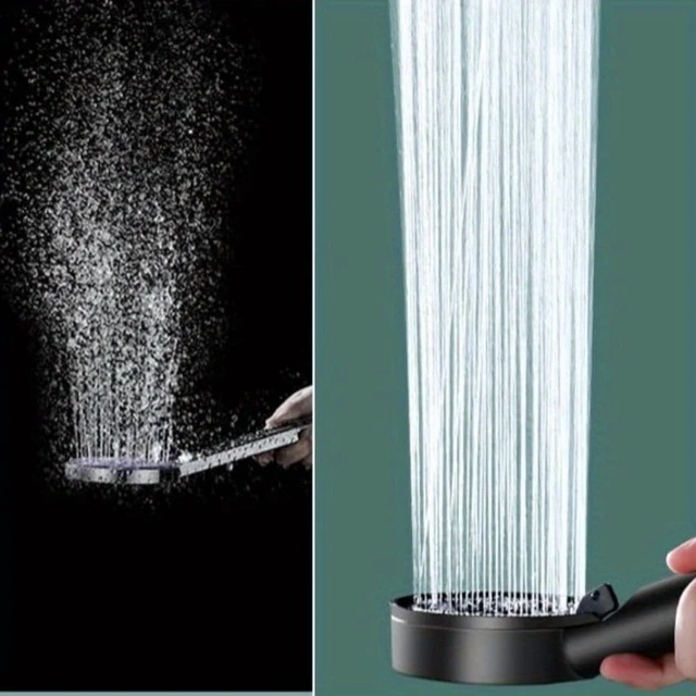 Alt view image 4 of 6 - 5 Modes Adjustable Rain Drenching Mode Black Bath Shower Head Head Water Saving High Pressure Showerhead Bathroom Accessories