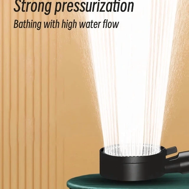 Alt view image 2 of 6 - 5 Modes Adjustable Rain Drenching Mode Black Bath Shower Head Head Water Saving High Pressure Showerhead Bathroom Accessories