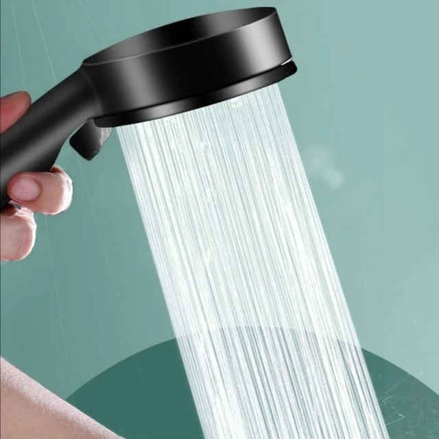 Alt view image 3 of 6 - 5 Modes Adjustable Rain Drenching Mode Black Bath Shower Head Head Water Saving High Pressure Showerhead Bathroom Accessories