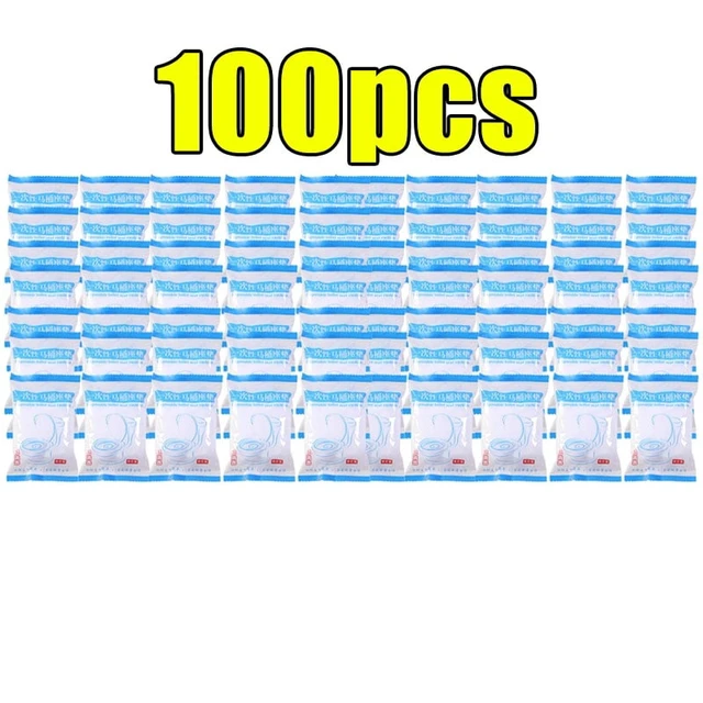 Alt view image 2 of 7 - Disposable Toilet Seat Cover Waterproof Non-Woven Fabric Disposable Seat Covers for Travel Outing Hotel Hospital Public Toilet