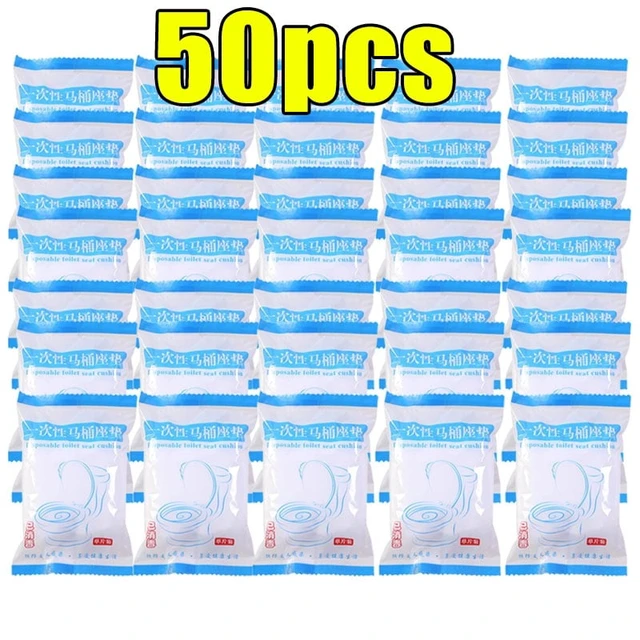 Alt view image 4 of 7 - Disposable Toilet Seat Cover Waterproof Non-Woven Fabric Disposable Seat Covers for Travel Outing Hotel Hospital Public Toilet