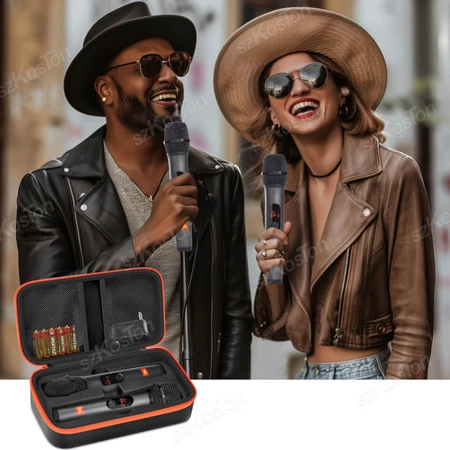 Alt view image 2 of 7 - Portable Eva Wireless Microphone Storage Bag Carrying Case Compatible with JBL Wireless Two Microphone System for Trip Camping