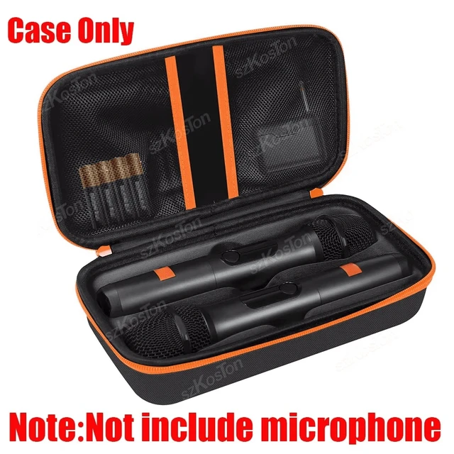 Alt view image 5 of 7 - Portable Eva Wireless Microphone Storage Bag Carrying Case Compatible with JBL Wireless Two Microphone System for Trip Camping