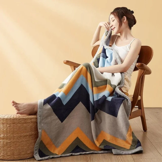 Alt view image 3 of 7 - Extra Soft Flannel Blanket Thickened Nap Air Conditioning Blanket