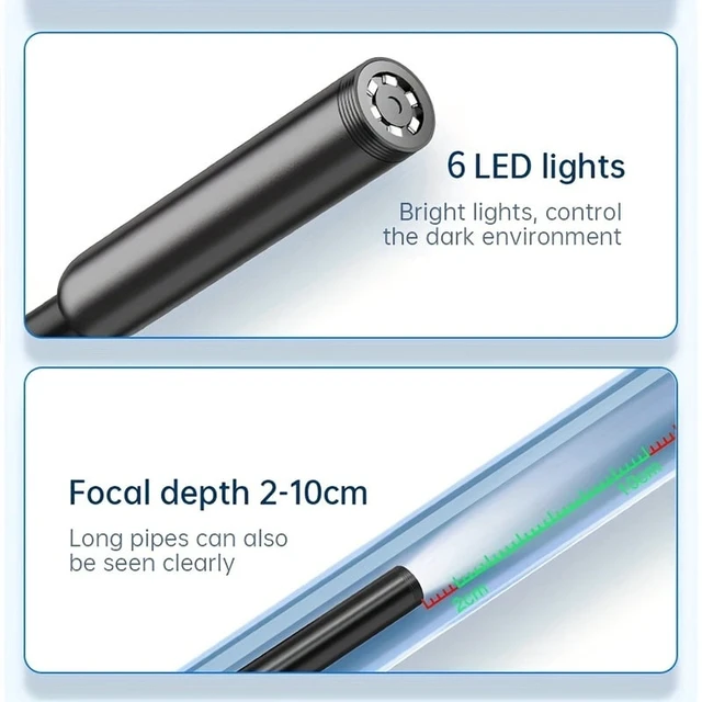 Alt view image 2 of 6 - USB Endoscope for OTG Android Phone 5.5mm Borescope Inspection Snake Camera IP67 Waterproof with 6 LED Lights For Type C