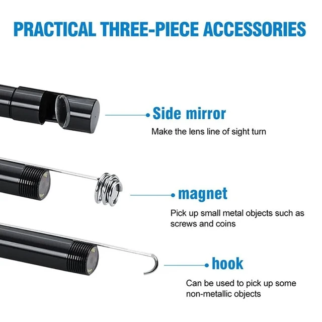 Alt view image 5 of 6 - USB Endoscope for OTG Android Phone 5.5mm Borescope Inspection Snake Camera IP67 Waterproof with 6 LED Lights For Type C