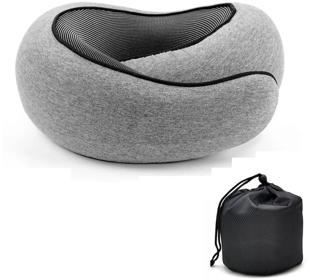 Main image of Travel Neck Pillow Memory Foam U-shaped Pillow Snail Style Travel Neck Support Portable Adjustable Soft Noon Break Sleep Pillows