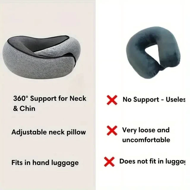 Alt view image 3 of 7 - Travel Neck Pillow Memory Foam U-shaped Pillow Snail Style Travel Neck Support Portable Adjustable Soft Noon Break Sleep Pillows