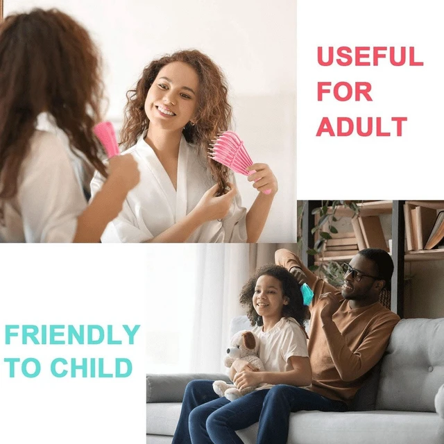 Alt view image 6 of 7 - Hair Comb Detangling Brush Scalp Massage Hair Brush Detangler Brush for Curly Hair Thick Hair Octopus Hairbrush Women Men Salon