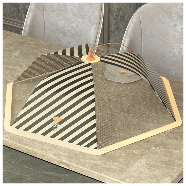 Alt view image 4 of 7 - Portable Foldable Food Covers Umbrella Fine Mesh Breathable Anti-Mosquito Meal Vegetable Fruit Cover Kitchen Gadgets Accessories