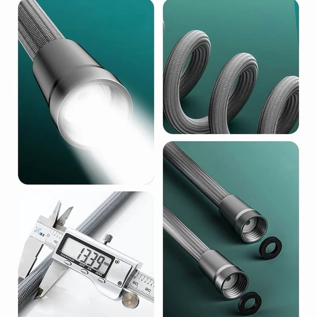 Alt view image 7 of 7 - Shower Head Hose High Quality 1.5m/ 2m G1/2 Flexible Bathroom Pipe Water Head Shower Head Pipe Tool Bathroom Shower Accessories