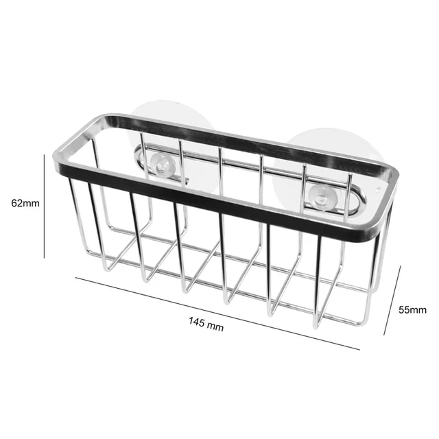 Alt view image 3 of 6 - Kitchen Sponge Holder Stainless Steel Sink Basket Storage Braket Rustproof Waterproof Liquid Drainer Rack