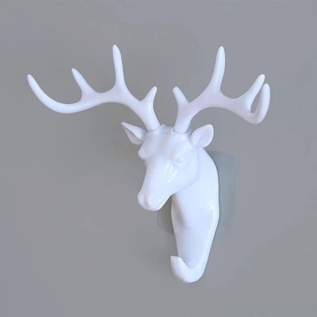 Main image of Wall Hanging Hook Vintage Deer Head Antlers for Hanging Clothes Hat Scarf Key Deer Horns Hanger Rack Wall Decoration