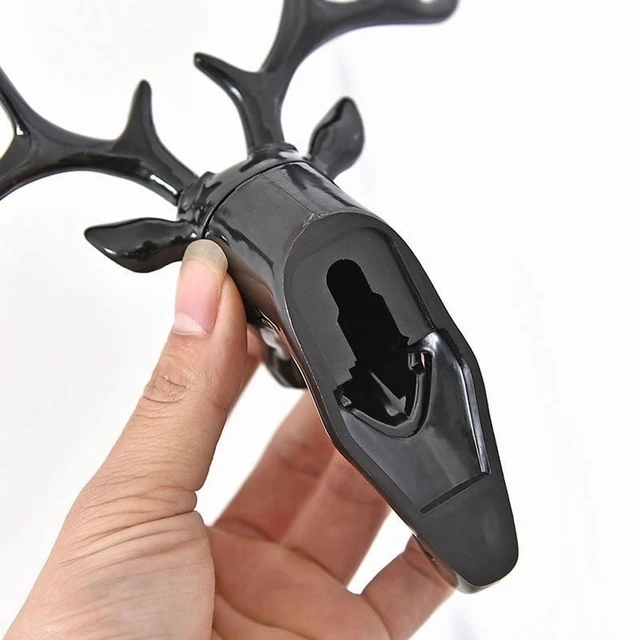 Alt view image 5 of 7 - Wall Hanging Hook Vintage Deer Head Antlers for Hanging Clothes Hat Scarf Key Deer Horns Hanger Rack Wall Decoration