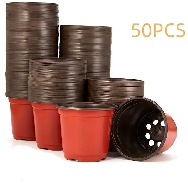 Main image of 50-Pack Americana Style Nursery Pots - Versatile Indoor/Outdoor Seedling Containers, Durable & Decorative
