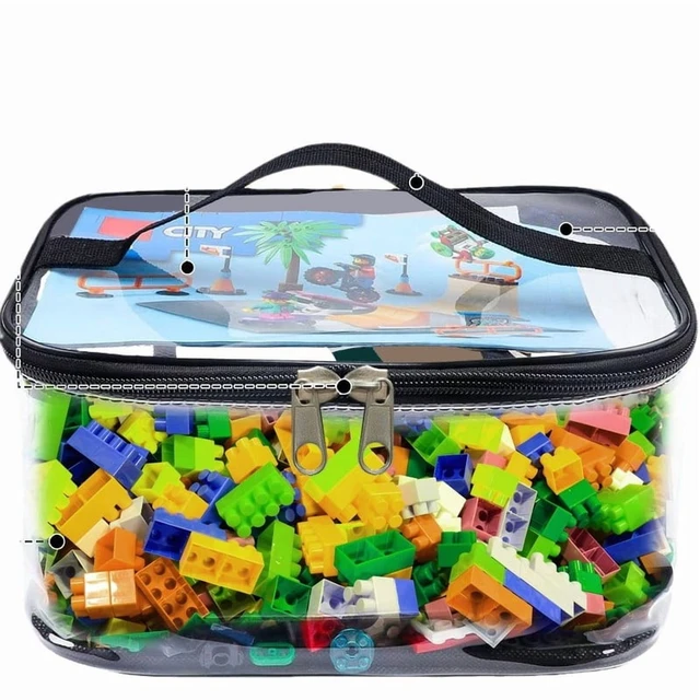 Alt view image 6 of 7 - Transparent Mesh Zipper Toy Storage Bag - Large Capacity Puzzle and Block Organizer, Ideal for Toy and Building Block Storage So