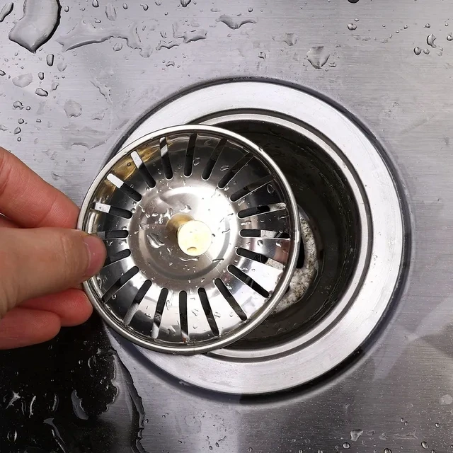 Alt view image 5 of 7 - Wholesale Kitchen Sink Strainers with Handle Stopper Sink Drain Basket Stainless Steel Mesh Filter Waste Hole Trap Strainer