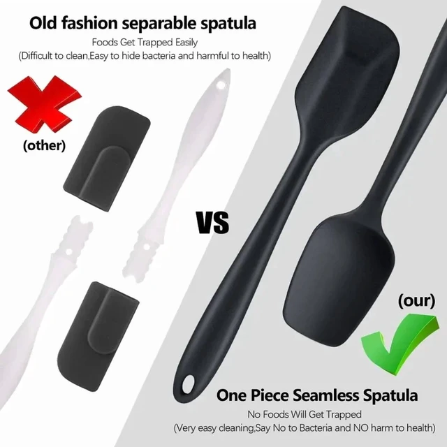 Alt view image 5 of 7 - 6Pcs Silicone Spatula Set Food Grade Non Stick Heat Resistant Spatulas Turner for Cooking Baking Mixing Baking Tools
