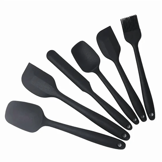Alt view image 6 of 7 - 6Pcs Silicone Spatula Set Food Grade Non Stick Heat Resistant Spatulas Turner for Cooking Baking Mixing Baking Tools