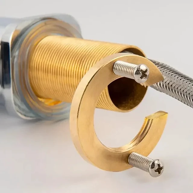 Alt view image 4 of 7 - Faucet Anti-loosing Nut Cap C Type Tap Faucet Fixing Fitting Kit Wash Basin Tools Kitchen Fastening Circlip Washer Fixture Parts