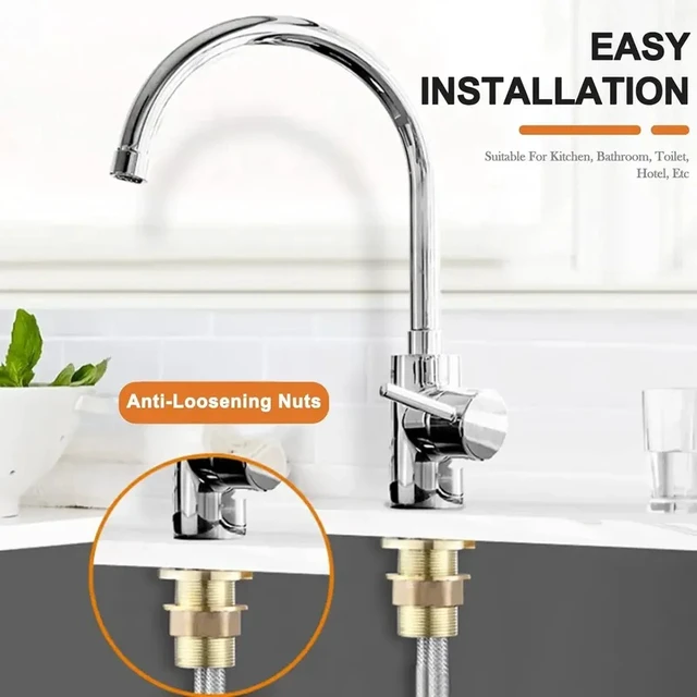 Alt view image 7 of 7 - Faucet Anti-loosing Nut Cap C Type Tap Faucet Fixing Fitting Kit Wash Basin Tools Kitchen Fastening Circlip Washer Fixture Parts