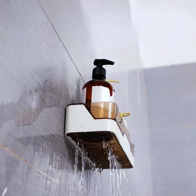 Alt view image 4 of 7 - Bathroom Shelf Organizer Shower Storage Rack Black Corner Shelves Wall Mounted Aluminum Toilet Shampoo Holder No Drill