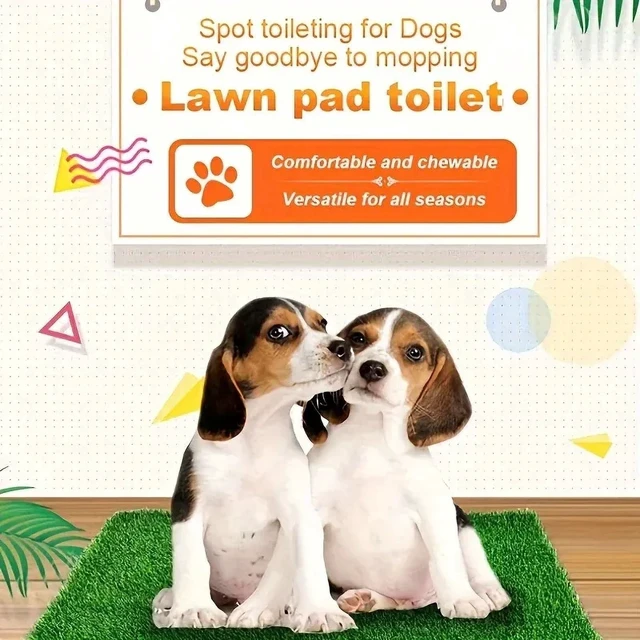 Alt view image 5 of 6 - Ultimate Washable Dog Grass Mat - Reusable, Odor-Control Artificial Lawn for Pet Training, Easy-Clean Pee Pad Non-Slip Backing