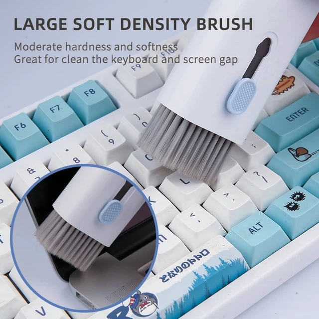 Alt view image 4 of 7 - 7-in-1 Computer Keyboard Cleaner Brush Kit Earphone Cleaning Pen For Headset Keyboard Cleaning Tools Cleaner Keycap Puller Kit