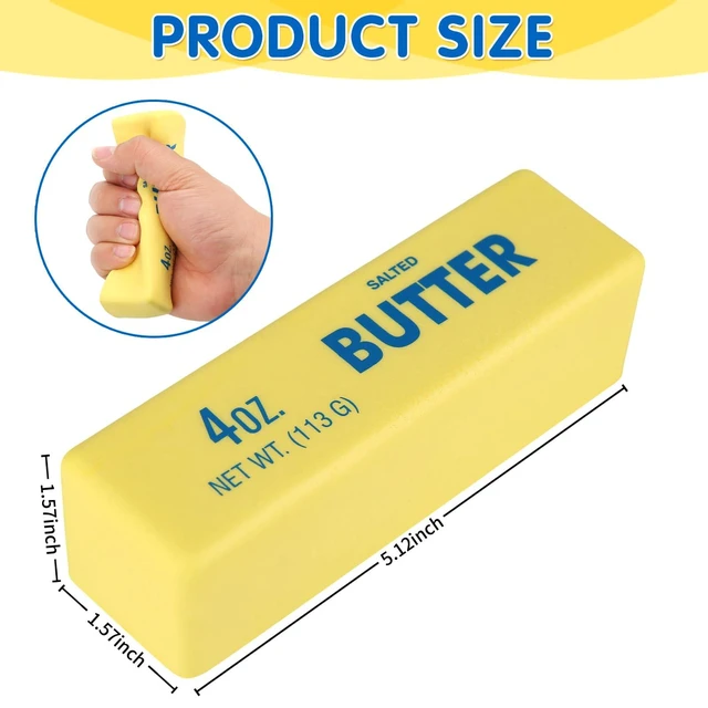 Alt view image 2 of 7 - Butter Squishy- Slow Rising Fidget Toys, Novelty Stress Relief Butter Squeeze Toy for Adults & Kids, Party Favors Gift Sensory Toy (1 PC)