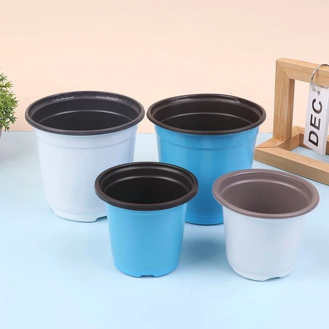 Alt view image 5 of 7 - 10 Pcs Two-color Thickened Plastic Seedling Pots Succulent Cultivation With Small Pots Simple Planting Seedling Pots