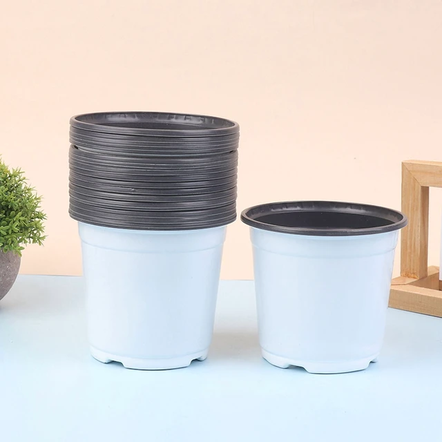 Alt view image 7 of 7 - 10 Pcs Two-color Thickened Plastic Seedling Pots Succulent Cultivation With Small Pots Simple Planting Seedling Pots