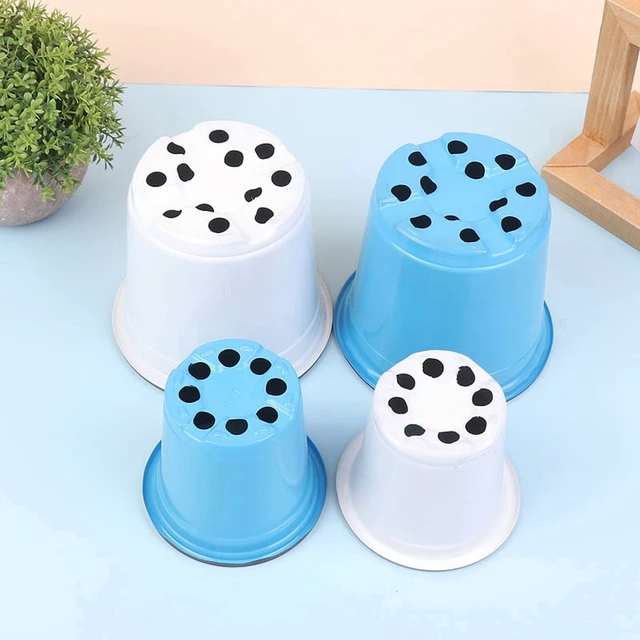 Alt view image 6 of 7 - 10 Pcs Two-color Thickened Plastic Seedling Pots Succulent Cultivation With Small Pots Simple Planting Seedling Pots