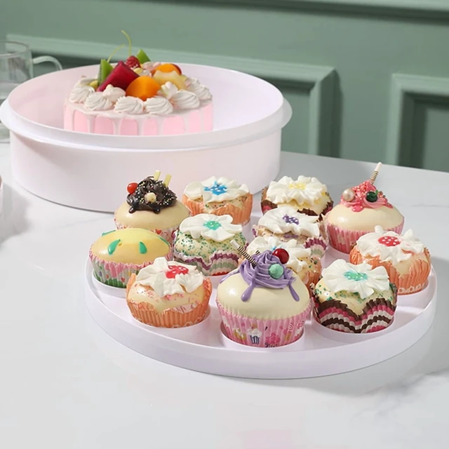Alt view image 3 of 7 - Convenient Cake Carrier Portable Buckle PP Cake Box Baking Packaging Box with Handle Handy Cupcake Holder Tray Cake Packaging
