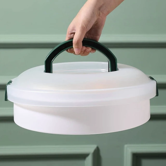 Alt view image 6 of 7 - Convenient Cake Carrier Portable Buckle PP Cake Box Baking Packaging Box with Handle Handy Cupcake Holder Tray Cake Packaging