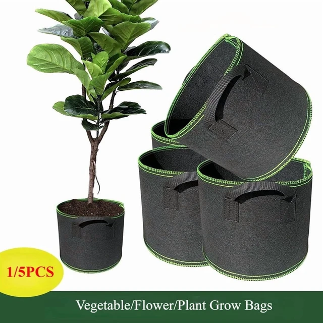 Alt view image 2 of 7 - Fabric Plant Pots Grow Bags 3/5/7/10 Gallon Gardening Vegetable Tomato Strawberry Growing Planter Garden Potato Planting Pots