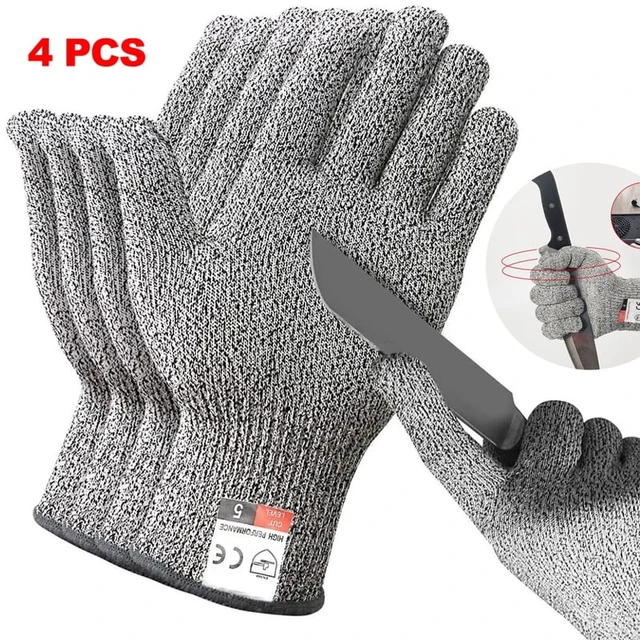Alt view image 2 of 7 - HPPE Level 5 Safety Anti Cut Gloves High-strength Industry Kitchen Gardening Anti-Scratch Anti-cut Glass Cutting Multi-Purpose