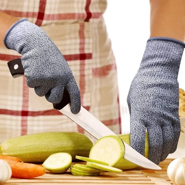 Alt view image 4 of 7 - HPPE Level 5 Safety Anti Cut Gloves High-strength Industry Kitchen Gardening Anti-Scratch Anti-cut Glass Cutting Multi-Purpose