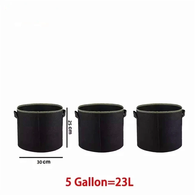 Main image of 3-5PCS Non-Woven Grow Bags Aeration Fabric Pots with Handles Flower Pot Vegetable/Flower/Plant Grow Bags 3/5/7/10/15/20 Gallon