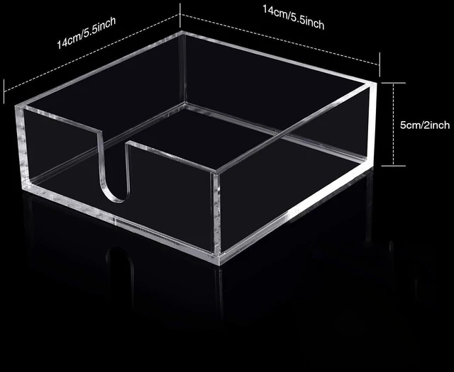 Main image of 1pc square acrylic napkin holder transparent tabletop tissue box for home restaurant dining decor & Storage