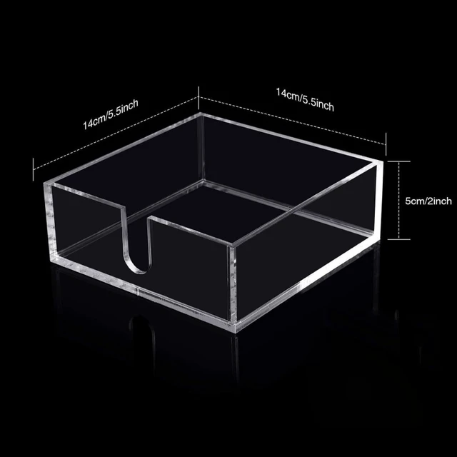 Alt view image 6 of 7 - 1pc square acrylic napkin holder transparent tabletop tissue box for home restaurant dining decor & Storage