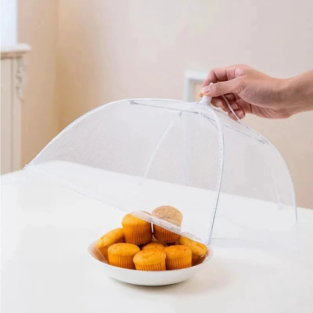 Alt view image 3 of 6 - Food Cover Mesh Folding Washable Flies Tables Cover Insect Proof Protective Dish Covers Home Kitchen Storage Accessaries