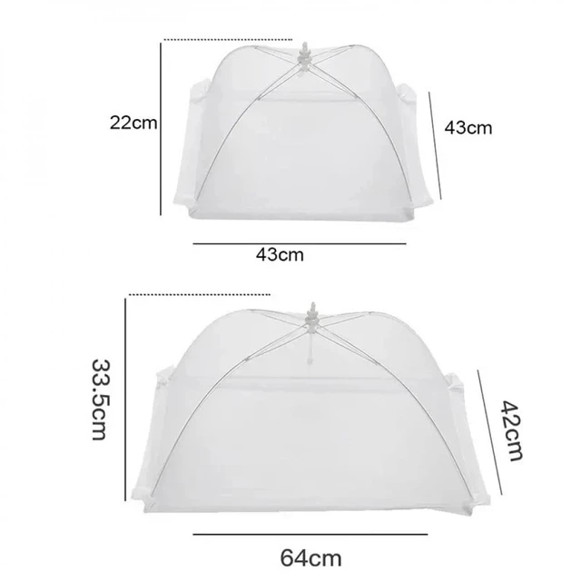 Alt view image 6 of 6 - Food Cover Mesh Folding Washable Flies Tables Cover Insect Proof Protective Dish Covers Home Kitchen Storage Accessaries